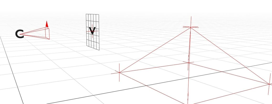 A 5x5 grid sits in front of the camera