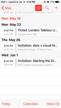 iOS Calendar (Yearly, monthly and daily views)